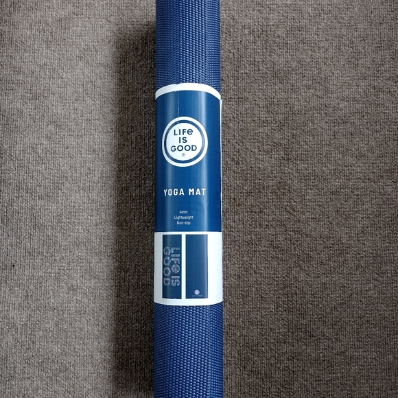Life Is Good Yoga mat/ Reversible blue durable lightweight unique latex-free - Picture 11 of 12